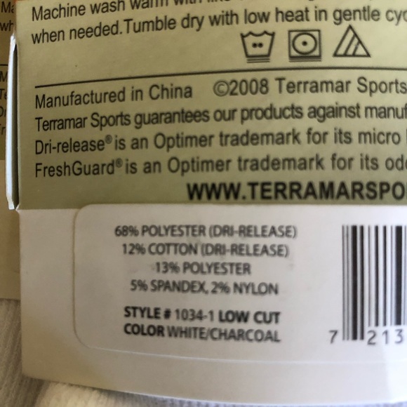 LOT OF 7 PAIRS MEN’S SIZE LRG TERRAMAR THERMA-DRI ATHLETIC / HIKING SOCKS - Picture 3 of 12